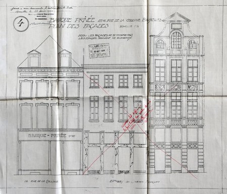 Banque privée, Heuvelstraat 16, Brussel, opstanden, SAB/OW 33021 (1921)