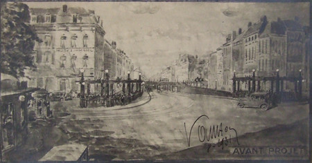 Avenue de la Reine, avant-projet de tunnel routier sous le chemin de fer, 1931, archives famille Hamesse