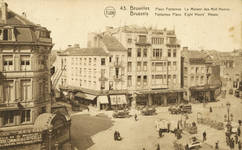 Entrée des toilettes publiques, place Fontainas, carte postale, collection cartes postales du Fonds Belfius – Académie royale de Belgique