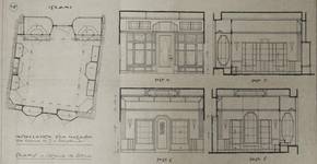 Koningstraat, Brussel, ontwerp voor een winkel (© Fondation CIVA Stichting/AAM, Brussels /Paul Hamesse)