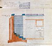 Lavatory souterrain, place Fontainas, Bruxelles, coupe, AVB/TP 6 (1907) 