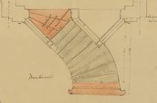 Square Ambiorix 11, Bruxelles Extension Est, croquis modificatif pour le perron, AVB/TP 122 (1900).