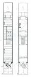 Square Ambiorix 11, Bruxelles Extension Est, plans des deux premiers niveaux (P. Van Dijk, D. Maher, F. Mahieu, <i>Maison Saint-Cyr. Square Ambiorix 11, Brussels</i>, KULeuven, Project Work 1996-1997).