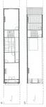 Square Ambiorix 11, Bruxelles Extension Est, plans des deux niveaux supérieurs (P. Van Dijk, D. Maher, F. Mahieu, <i>Maison Saint-Cyr. Square Ambiorix 11, Brussels</i>, KULeuven, Project Work 1996-1997).