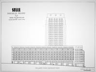 Ravensteinstraat 48-70 en Kantersteen 39-55, Brussel, Shell Building (© Dumont, Dumont & Van Goethem, Quelques travaux d'architecture, [1939], p. 28)