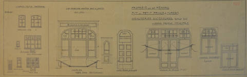 Victor Rousseaulaan 47, Vorst, tekening van de schrijnwerken (© Fondation CIVA Stichting/AAM, Brussels/ Paul Hamesse)