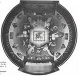 Ravensteinstraat 26-46, Brussel, Assurances Trieste, koepel in inkomhal beschilderd door George M. Baltus (© Clarté, 10, 1937, p. 3)